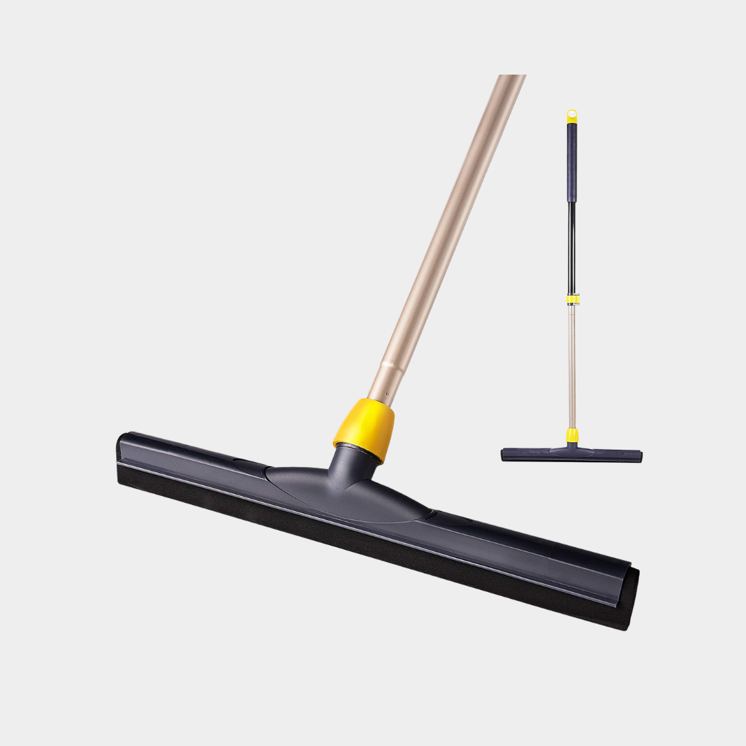 54 Inch Adjustable Long Handle Silicone Floor Squeegee Broom